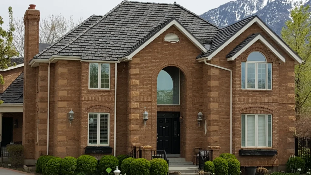 New England Slate, Bartile #613 Taupe, Swirl Brush texture, Ruffcut edge, Cottage layout (photo 1)