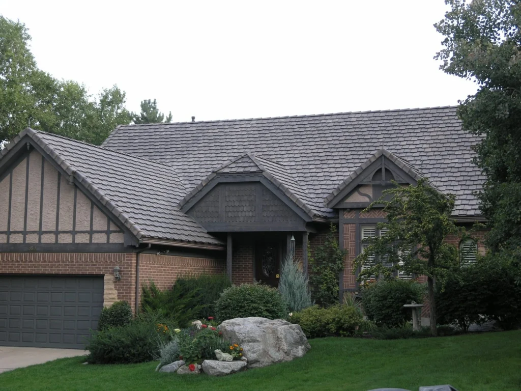 New England Slate, Bartile #341 Light Brown, Ruffcut edge, Cottage layout (photo 1)